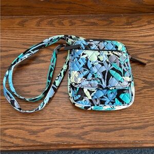 Vera Bradley Blue and Green Quilted Crossbody Bag